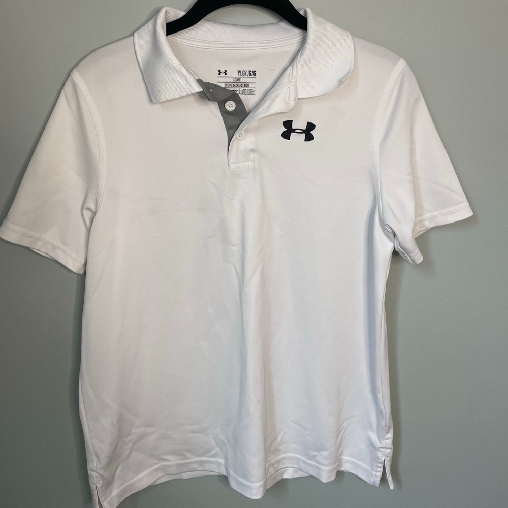 Two Youth Large Under Armour Polo shirts